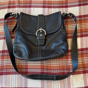 Coach Black Leather Crossbody Bag